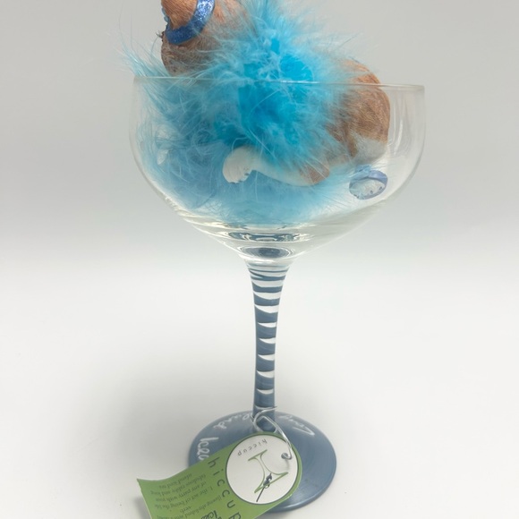 🍸🐈🩵💙Pavilion Gift Company - Long Island Iced Tabby Cat in Glass. - Picture 7 of 17